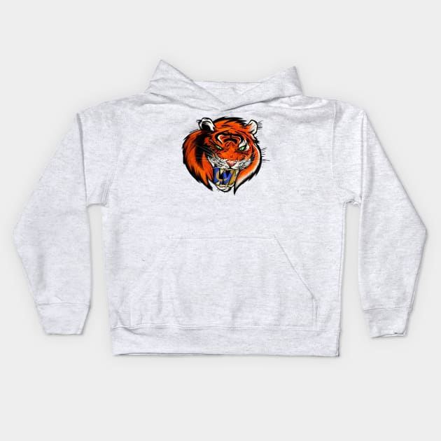 Bengal Big Game Design 1 Kids Hoodie by Magic Whiskey ART